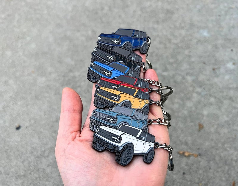 FOUR WHEEL BEAST إكسسوارات سلسلة مفاتيح برونكو غطاء مفتاح 4 أبواب تعديلات رائعة متوافقة مع فورد برونكو 2022 2023 2024 - Image 4